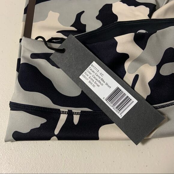 🆕 Noli Yoga Cacao Camo Bike Shorts - Picture 7 of 10
